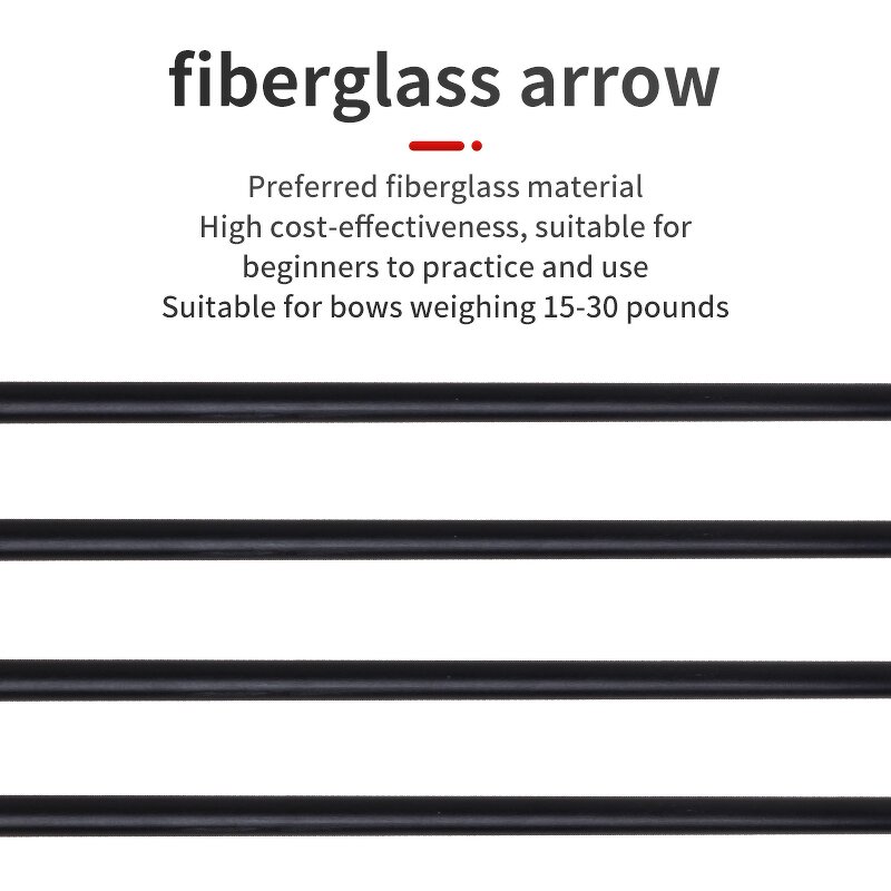 Fiberglass Arrow Factory - 6mm 31 Inch Straight Traditional Recurve Bow