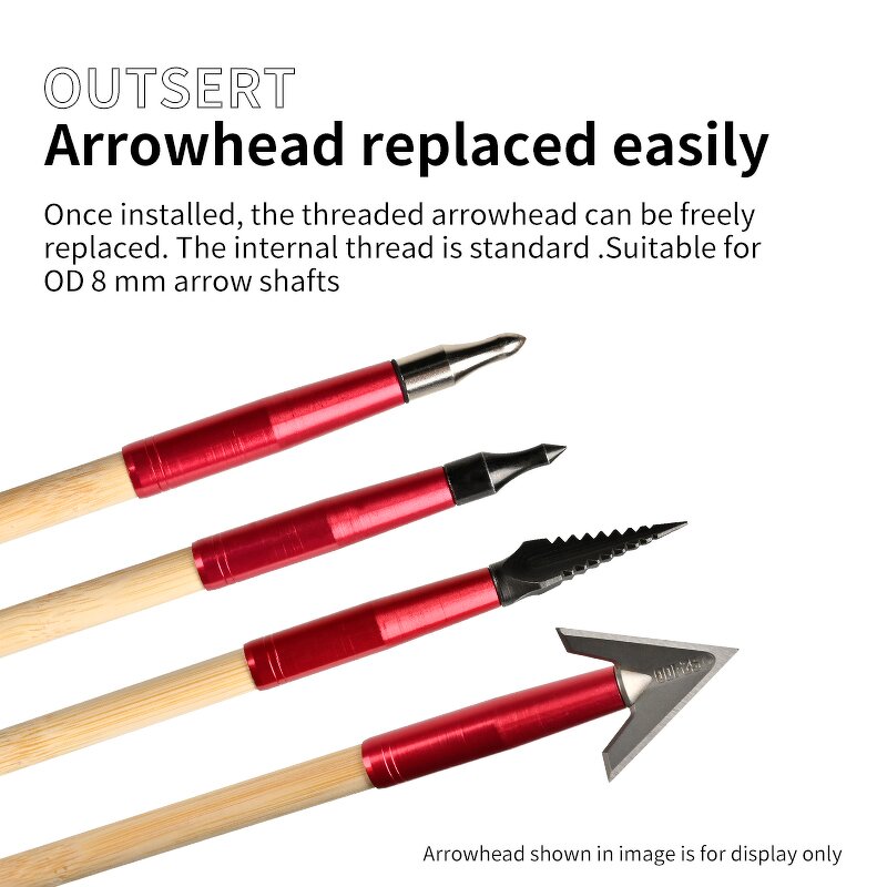 Arrow Outsert Factory - OD 8mm Aluminum Alloy Connecting Shaft Field Point