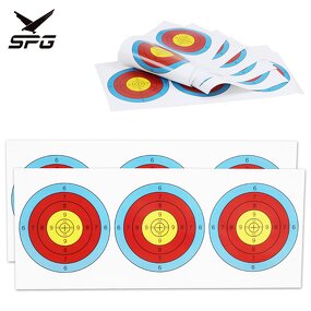 3 Spot Paper Targets Factory - Compound Recurve 60 cm Round Hunting