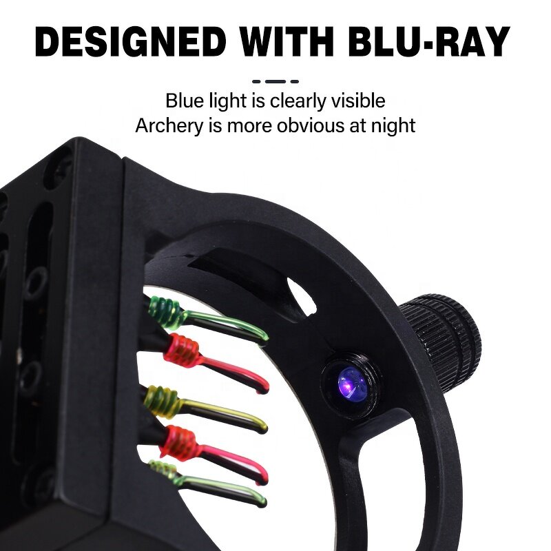 Bow Sight Light Factory - Compound Pulley 5 Pin 6/9mm LED Aluminium Alloy