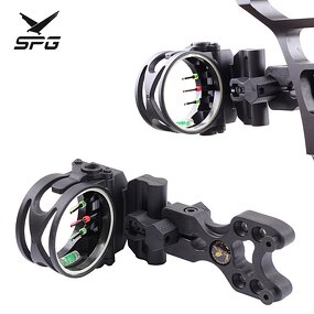 Compound Bow Sight Factory - 3 Pins 0.029'' Fiber Light Adjustable Left Right