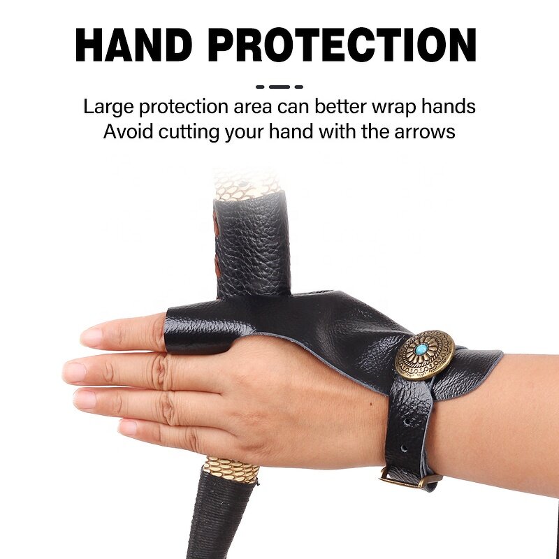 Hand Guard Factory - Traditional Recurve Longbow Hunting Adjustable Leather