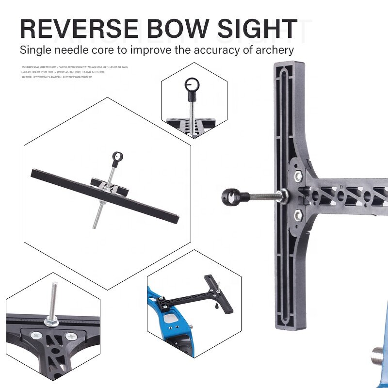 Recurve Bow Sight Factory - Single Pin Take Down Longbow Metal Plastic