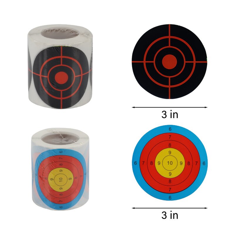 Self Adhesive Target Paper Factory - 3 Inch Compound Recurve 200 Sheets