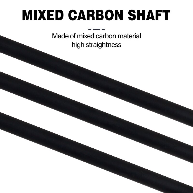 Mixed Carbon Arrow Factory - 6 mm 30 Inch Shaft Fixed Tips Plastic Vanes