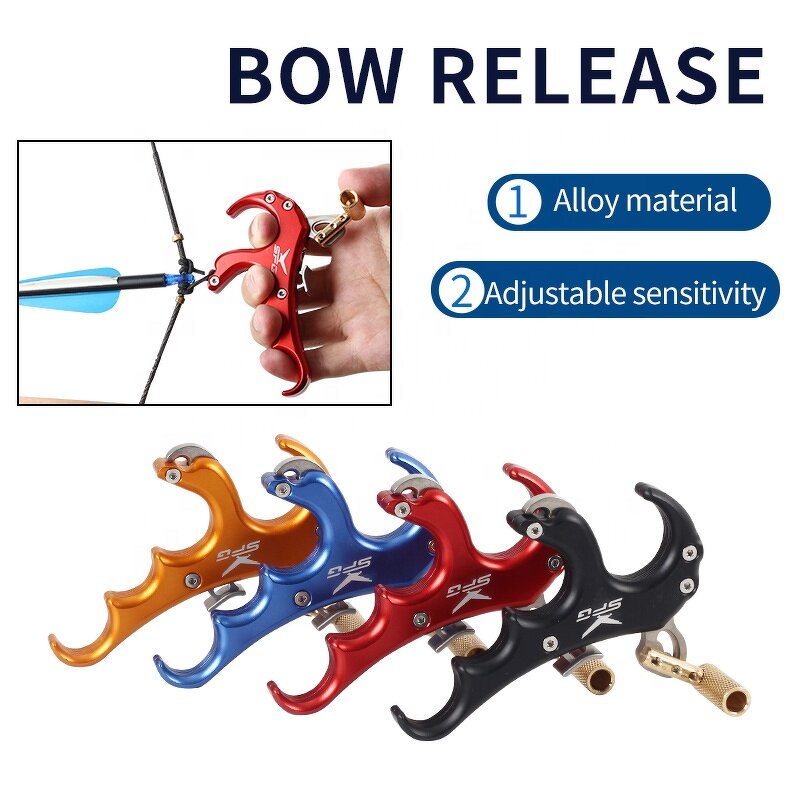 Bow Release Aid Factory - Compound Bow 3/4 Finger Adjustable Thumb Caliper
