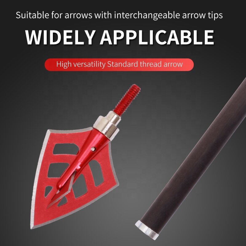 Hunting Broadheads Factory - 100 Grain Aluminium Alloy ID 6.2 mm Carbon