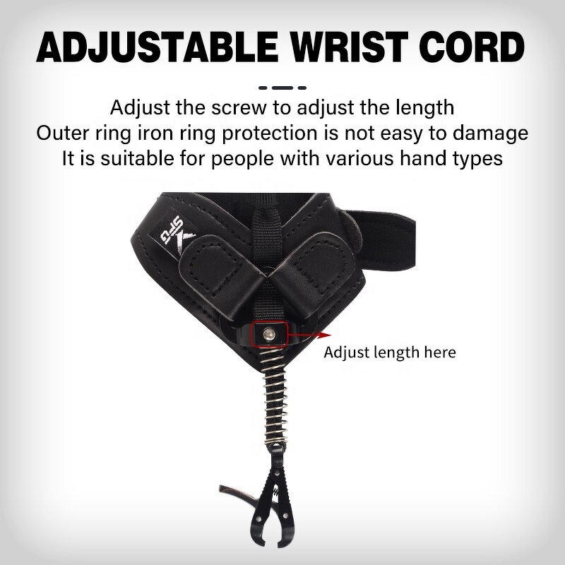 Compound Bow Release Aid Factory - Right Hand PU Leather Adjusted Wrist