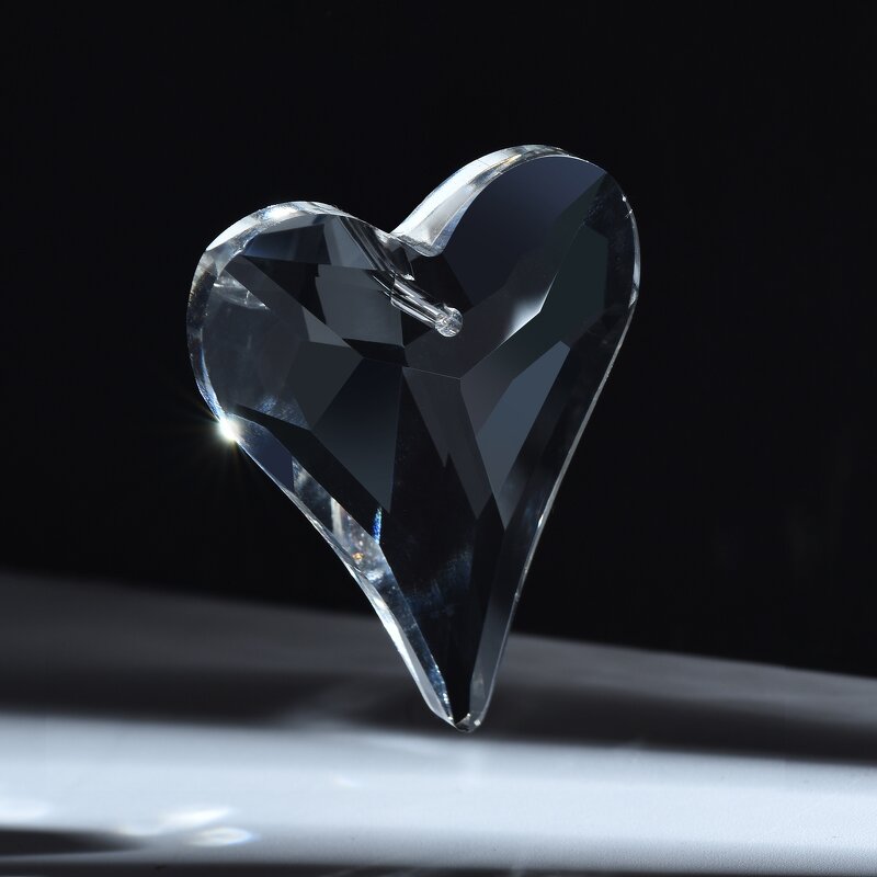 Crystal Beads Supplier - OEM Wholesale K9 Heart Shape Glass Prisms