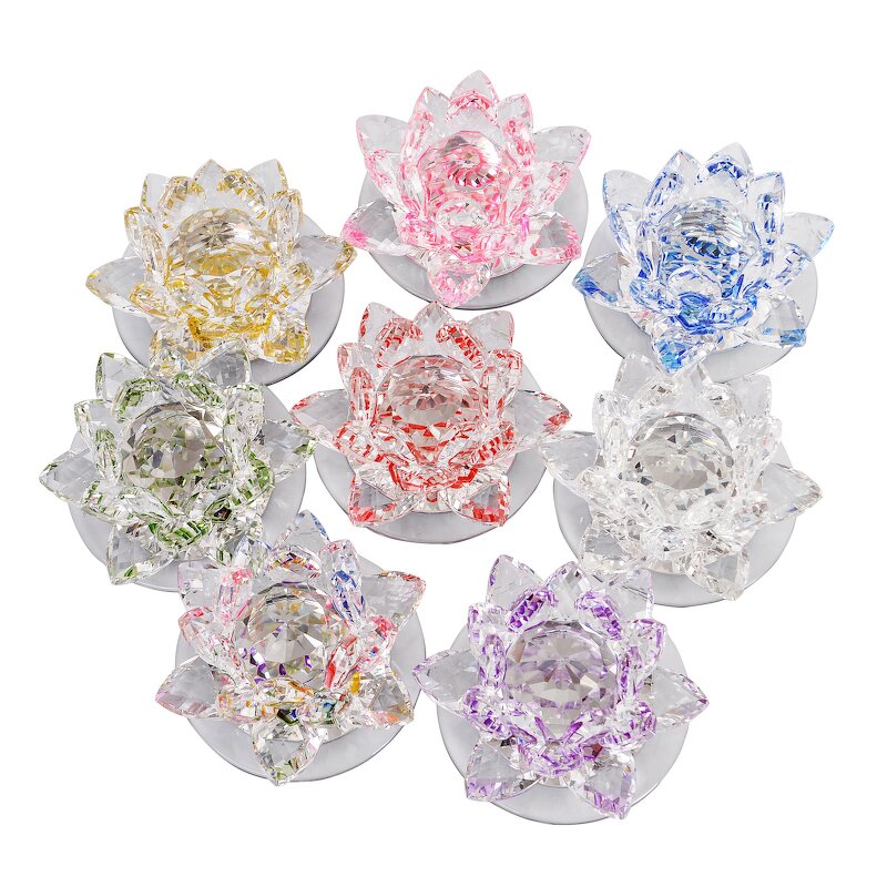 Crystal Lotus Supplier - OEM Wholesale Feng Shui Glass with Led Base
