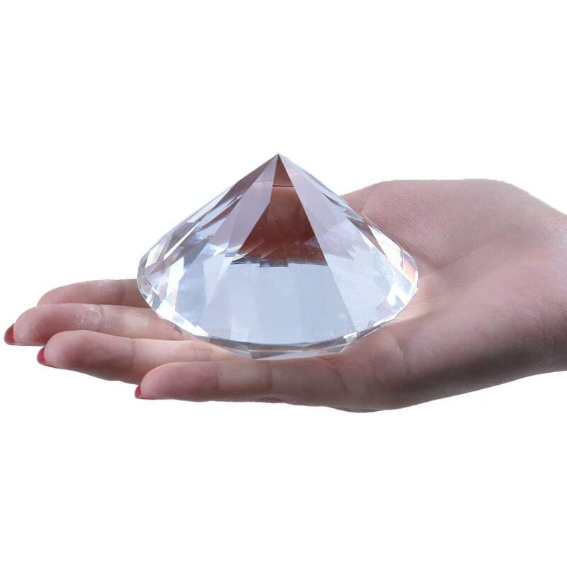 Crystal Diamond Supplier - OEM 80mm Clear Glass Paperweight Christmas
