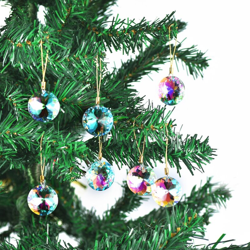 Crystal Pendant Manufacturer - OEM 12pcs Pack Hanging 30mm Christmas