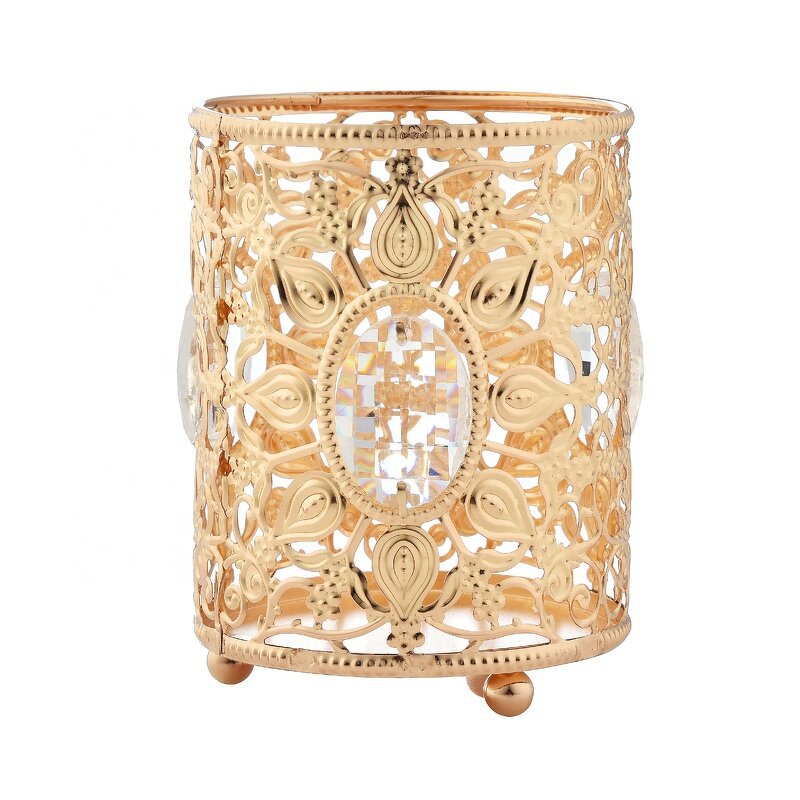 Crystal Candle Holder Supplier - OEM Luxury European Metal Brass Set