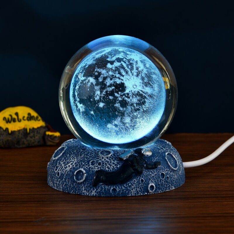 Crystal Ball Lamp Manufacturer - OEM 3d Laser Engraved Galaxy Ball