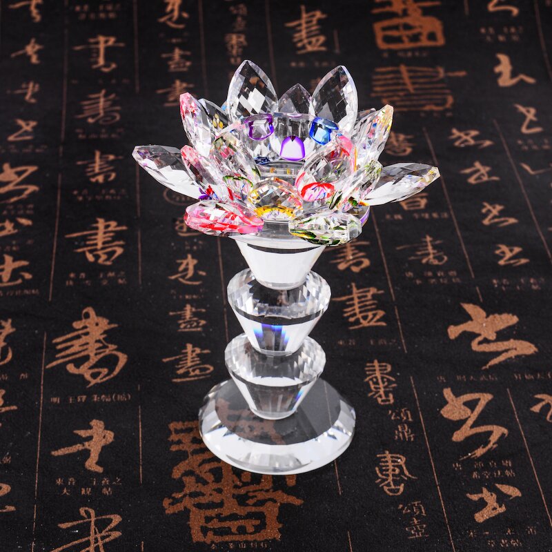 Crystal Candle Stand Manufacturer - OEM Wholesale K9 Glass Lotus Holder