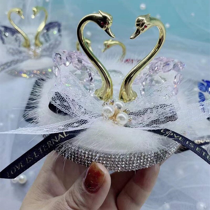 Crystal Swan Figurine Supplier - OEM Custom Various Series Glass Paperweight