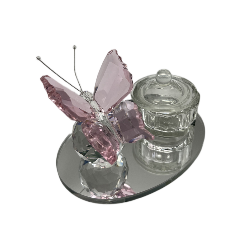 Crystal Nail Polish Cup Manufacturer - OEM 2022 New Design Butterfly Glass