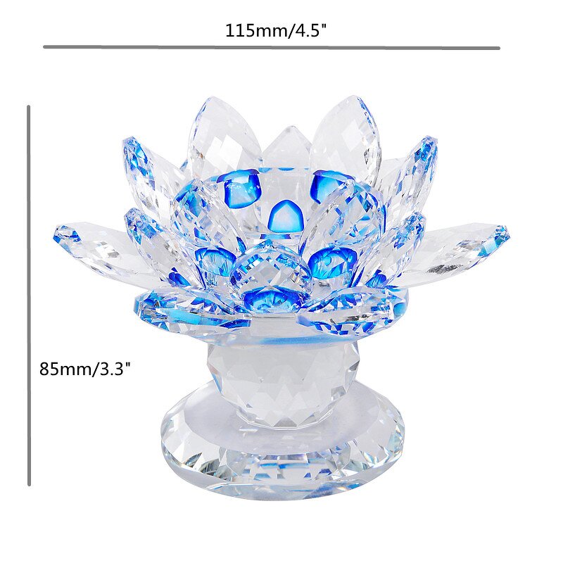 Crystal Candlestick Factory - OEM Wholesale Fengshui Lotus Glass Candle