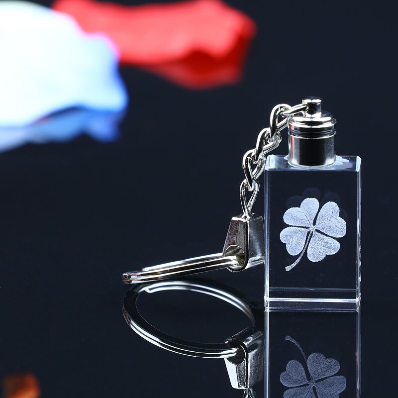 Crystal Key Chain Factory - OEM Wholesale Custom Rectangular 3d Laser