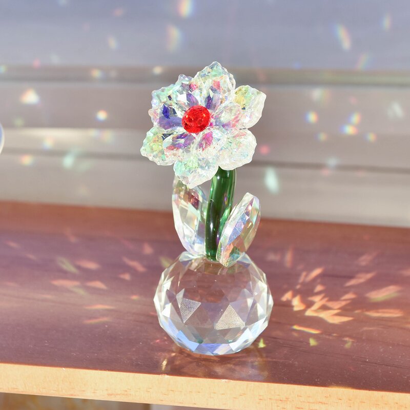 Crystal Sunflower Factory - OEM AB Color Table Flower Ornament
