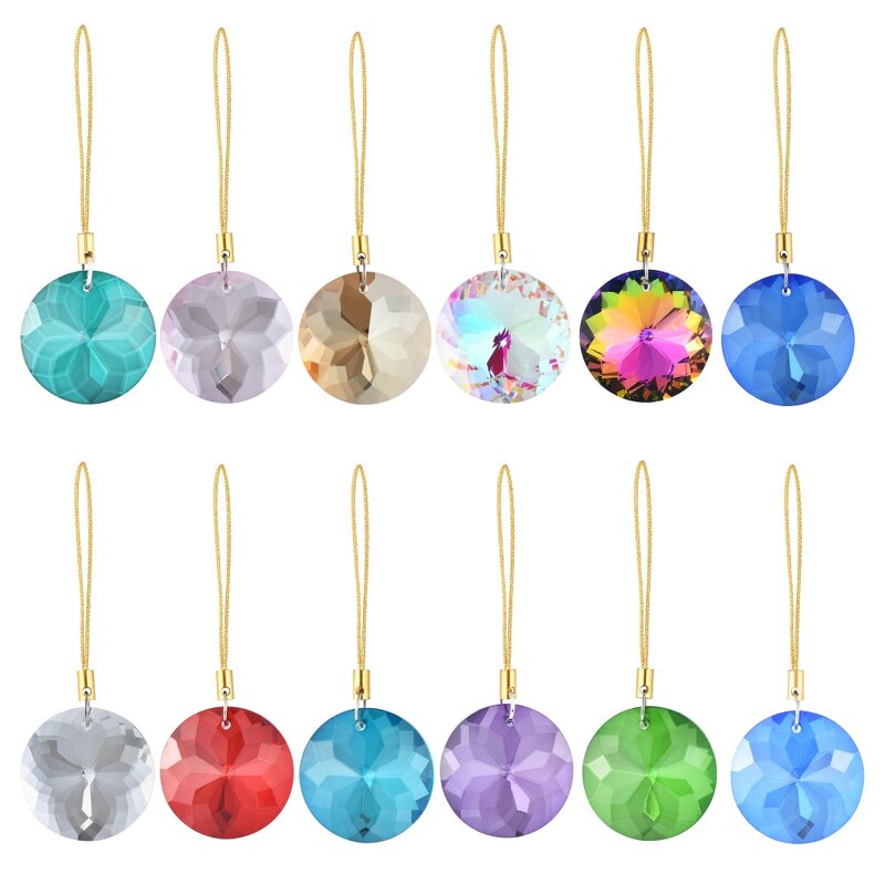 Crystal Pendant Manufacturer - OEM 12pcs Pack Hanging 30mm Christmas