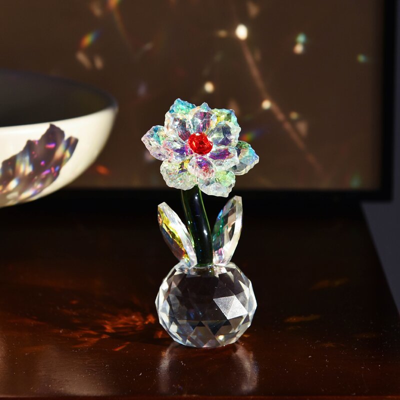 Crystal Sunflower Factory - OEM AB Color Table Flower Ornament