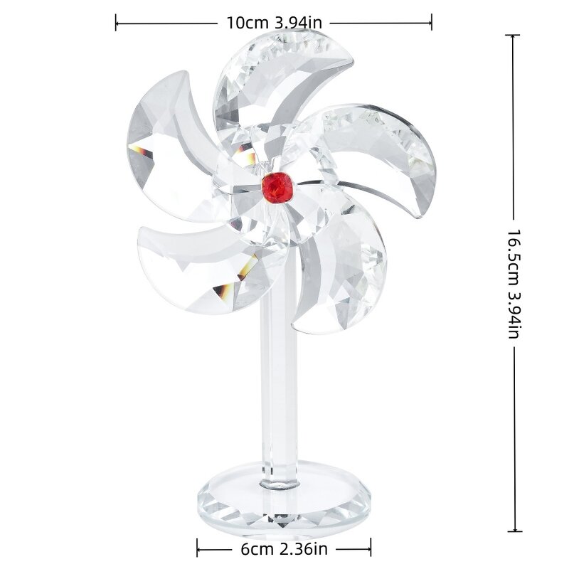Crystal Ornament Supplier - OEM Clear AB Color Windmill Model