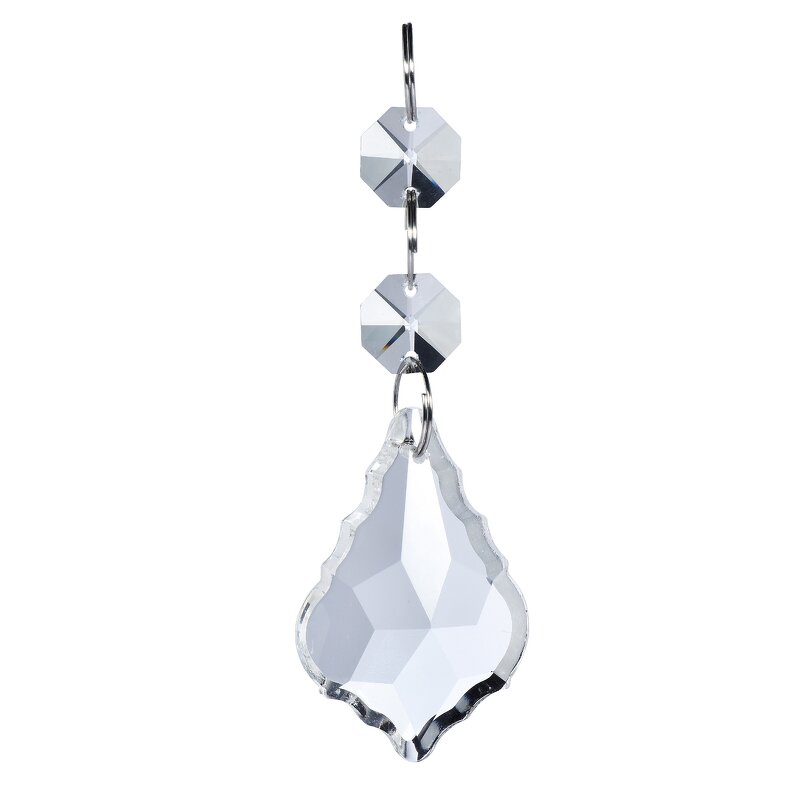 Crystal Pendant Supplier - OEM 38mm Hanging Maple Leaf Chandelier Prisms