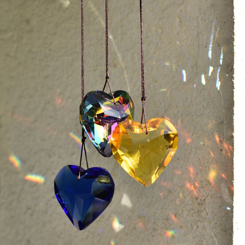 Crystal Heart Supplier - OEM Wholesale Colorful K9 Glass Love Prism