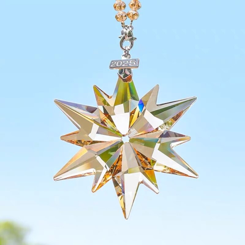 Crystal Snowflake Manufacturer - OEM 2025 Colorful Glass Christmas Ornaments