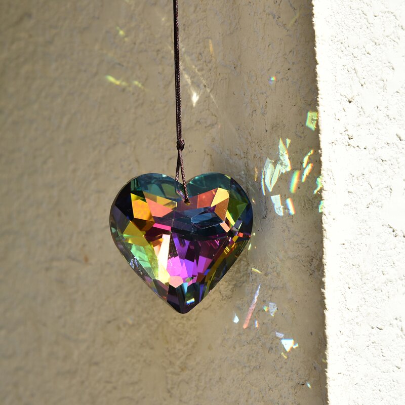 Crystal Heart Supplier - OEM Wholesale Colorful K9 Glass Love Prism