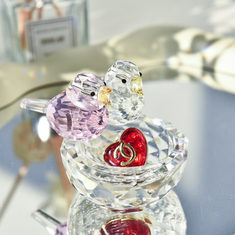 Crystal Bird Bowl Manufacturer - OEM Glass Animal Figurine Vessel