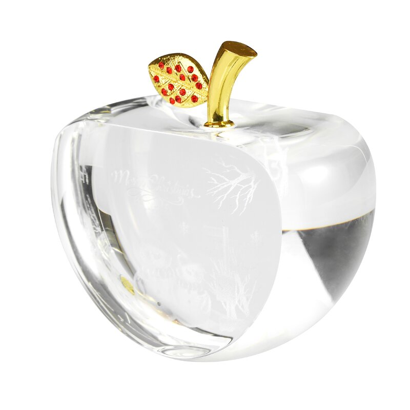 Crystal Apple Manufacturer - OEM Hot Sale 3d Laser Carved K9 Glass