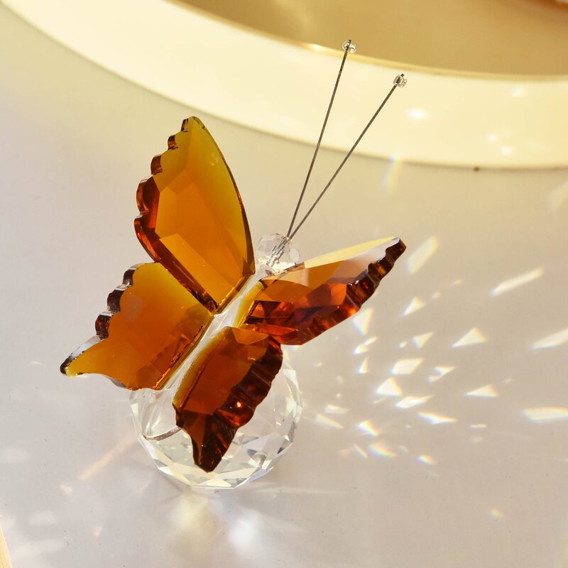 Crystal Glass Butterfly Manufacturer - OEM Multi-colored 3D Stereo