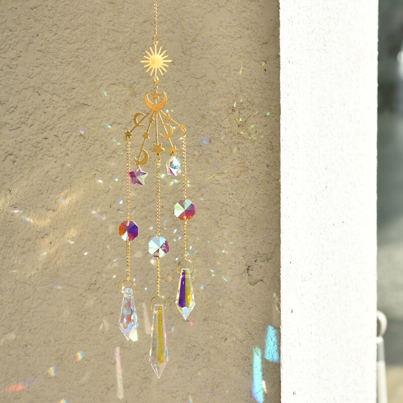 Wind Chimes Factory - OEM Wholesale Hanging Crystal Moon Stars