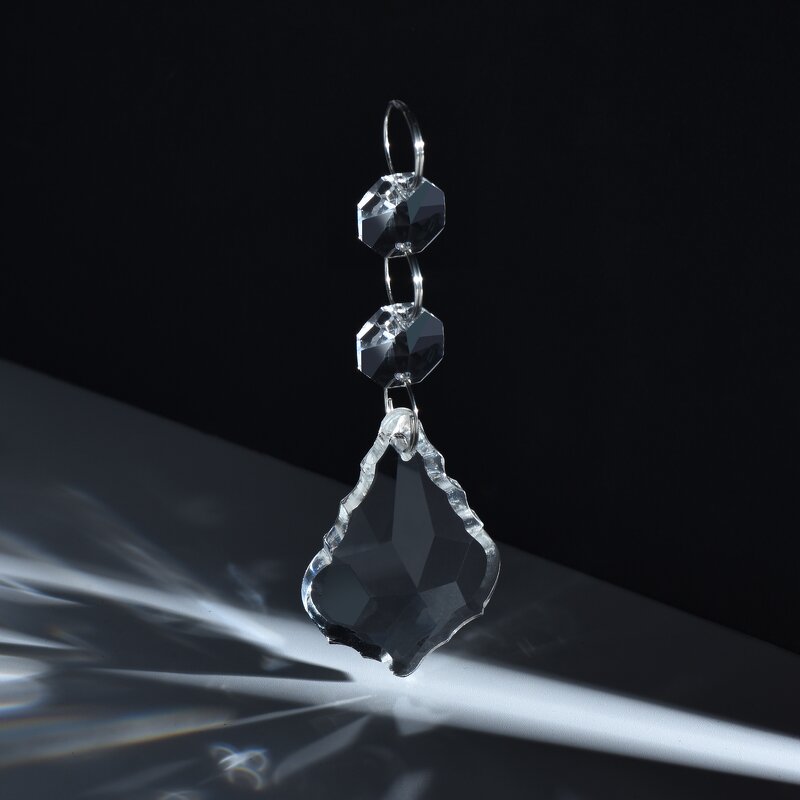 Crystal Pendant Supplier - OEM 38mm Hanging Maple Leaf Chandelier Prisms