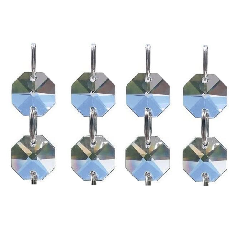 Glass Crystal Beads Supplier - OEM 14mm clear Octagon for Chandelier