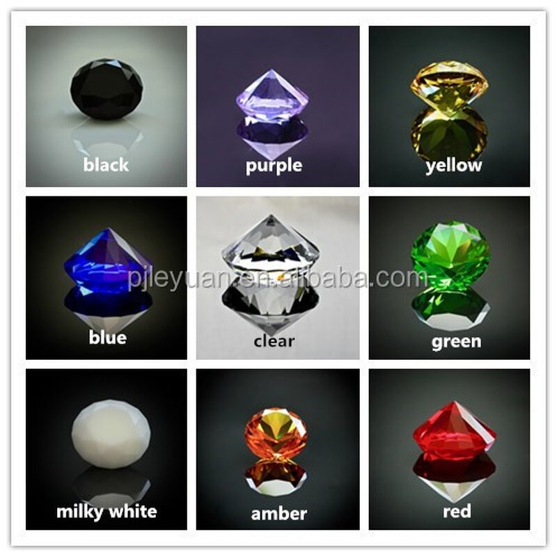 Crystal Glass Diamond Supplier - OEM Wholesale Colorful Custom Paperweight