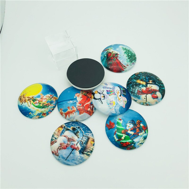 Fridge Magnet Manufacturer - OEM Crystal Glass Customized Christmas