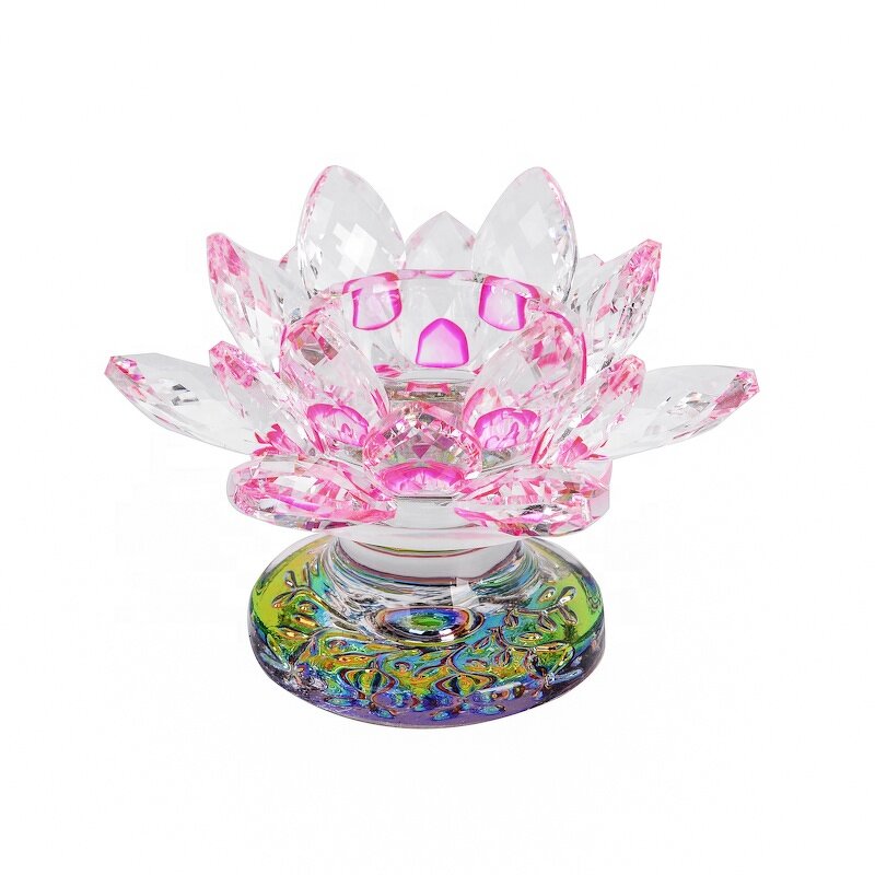 Crystal Tealight Holder Factory - OEM Wholesale Best Quality Lotus Flower
