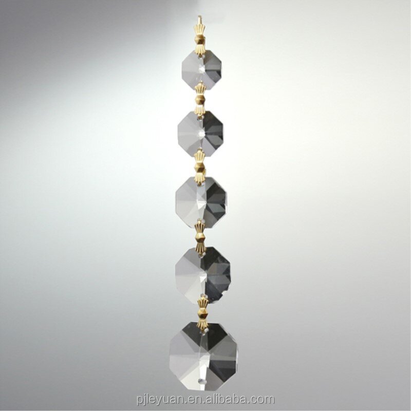 Glass Crystal Beads Supplier - OEM 14mm clear Octagon for Chandelier