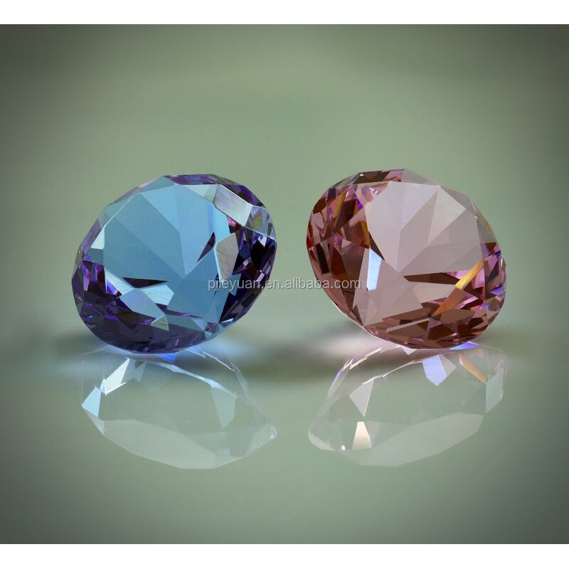 Crystal Glass Diamond Supplier - OEM Wholesale Colorful Custom Paperweight
