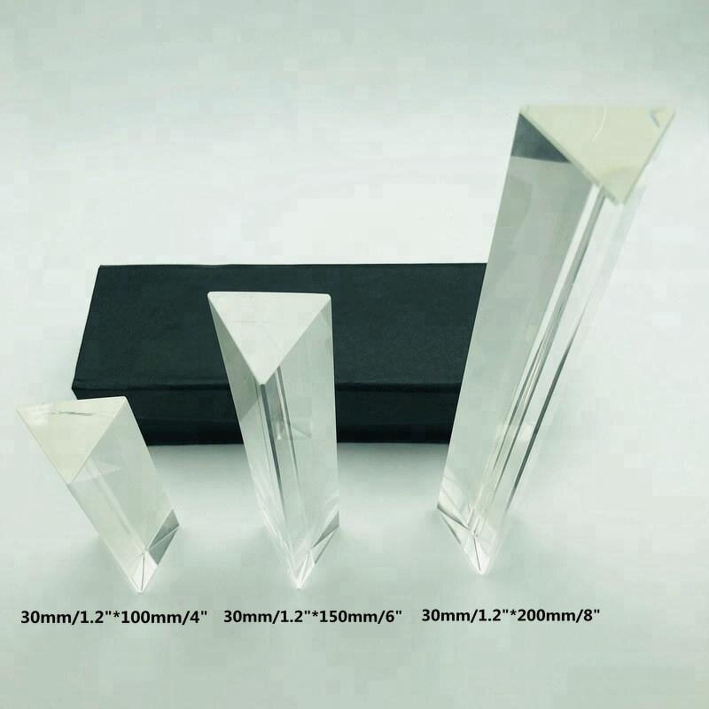Optical Glass Prism Factory - OEM Large Triangular Customized Size Rainbow