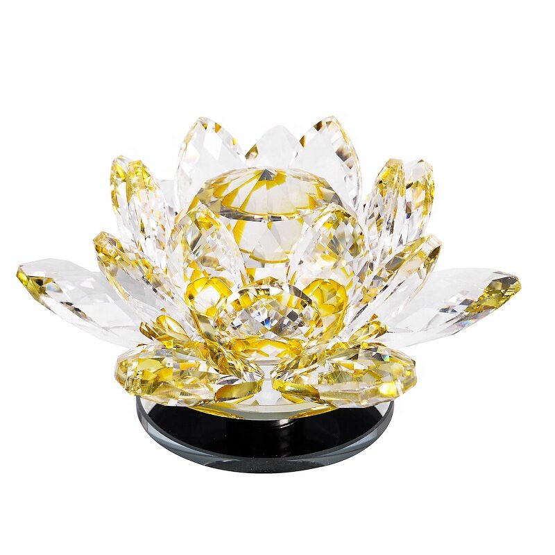 Crystal Lotus Supplier - OEM Rotatable Flower Rotating Glass with Box