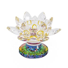Crystal Tealight Holder Factory - OEM Wholesale Best Quality Lotus Flower