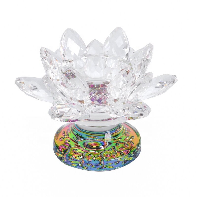 Crystal Tealight Holder Factory - OEM Wholesale Best Quality Lotus Flower