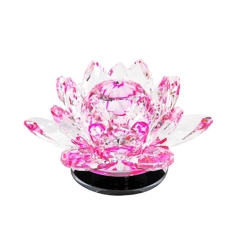 Crystal Lotus Supplier - OEM Rotatable Flower Rotating Glass with Box