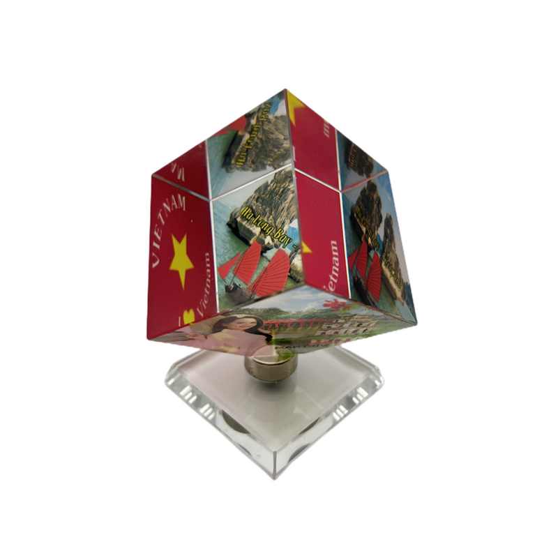 Crystal Photo Frame Manufacturer - OEM Wholesale 60mm Rotating Glass Cube