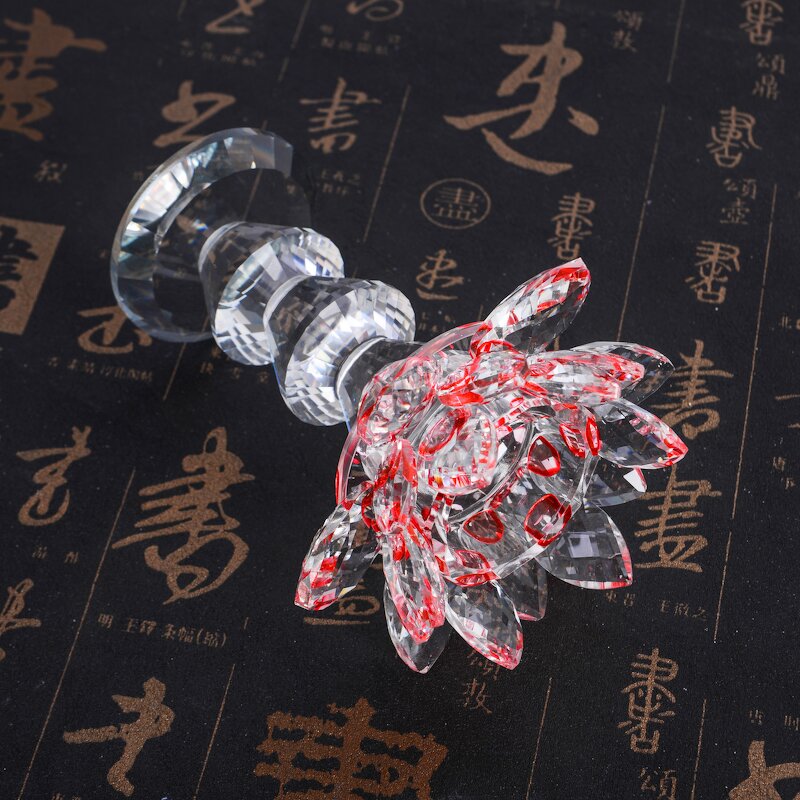 Crystal Candle Stand Manufacturer - OEM Wholesale K9 Glass Lotus Holder