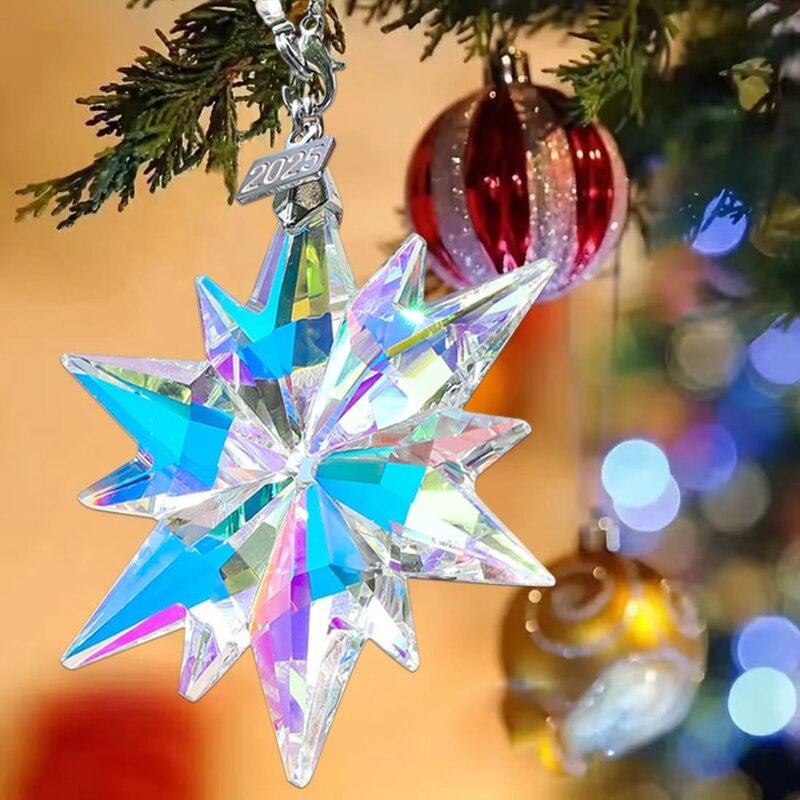 Crystal Snowflake Manufacturer - OEM 2025 Colorful Glass Christmas Ornaments